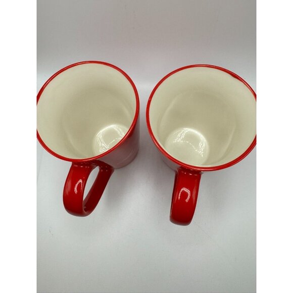 Two Brands Unlimited Laura Secord Coffee Mug Tea Cup Since 1913 Red Set of 2 - Picture 3 of 7